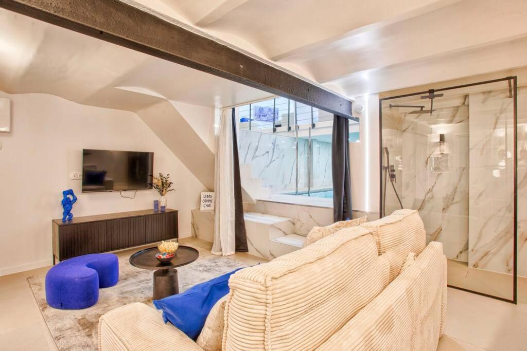 Deauville Luxury Blue Loft - Sauna And Inside Pool Трувіль-сюр-Мер Екстер'єр фото